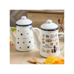 Kitchenware*Maison Ghibli Enamel Tea Pot Viennese pastries 1,1l - Kiki's Delivery Service