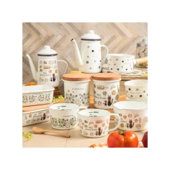 Kitchenware*Maison Ghibli Enamel Tea Pot Viennese pastries 1,1l - Kiki's Delivery Service