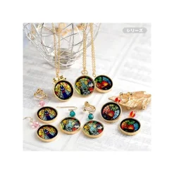Jewellery*Maison Ghibli STAINED GLASS SERIES-PIERCED EARRINGS CALCIFER -HOWL'S MOVING CASTLE