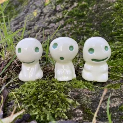 Statues*Maison Ghibli Statue Kodama B & 1 Blind Power Stone  - Princess Mononoke