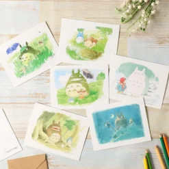 Postcards And Letter Papers*Maison Ghibli Watercolour Greeting cards 24 x 15,8 cm Mei & Totoro & Sakura - My Ne